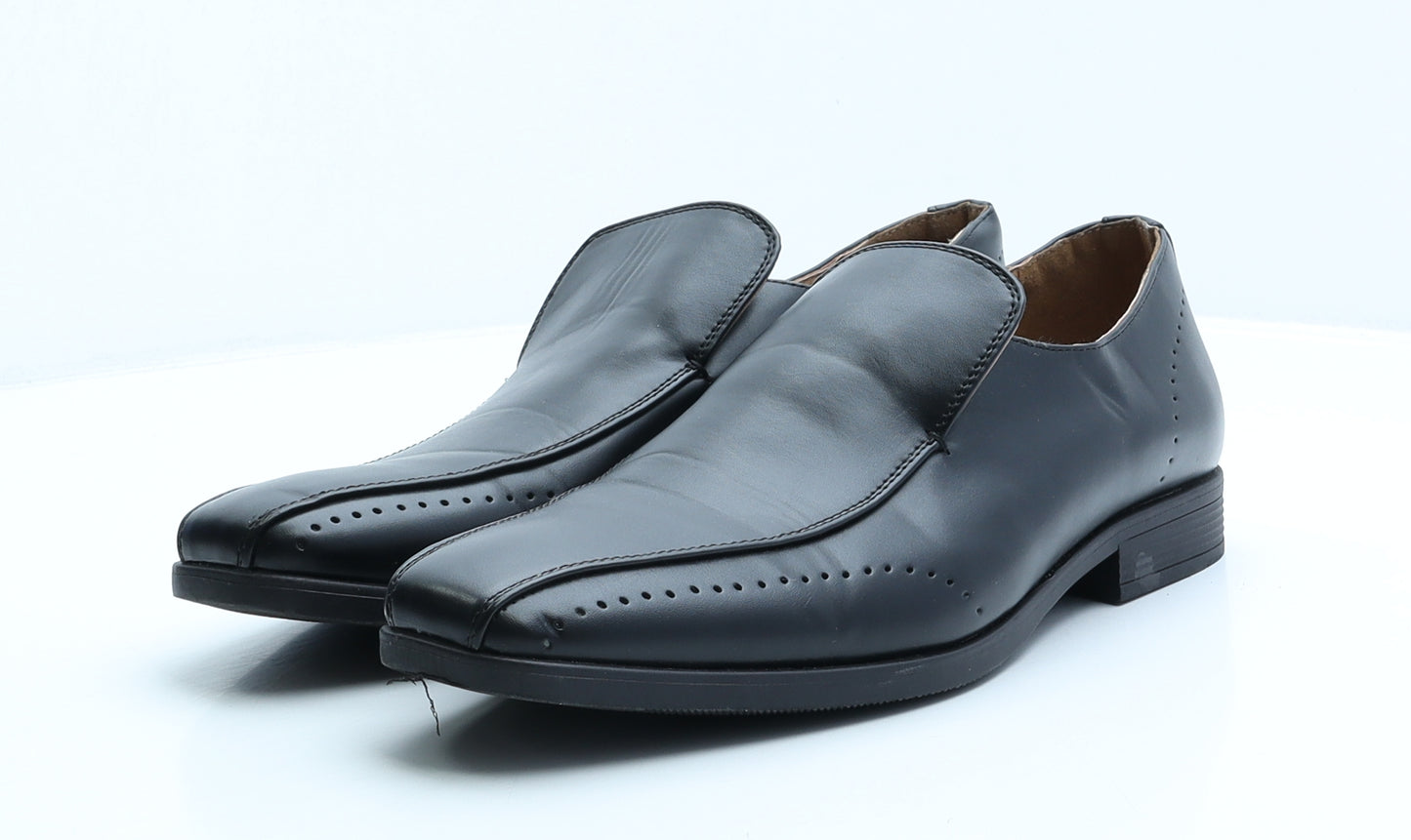 Primark Mens Black Leather Loafer Casual UK 10 44 US 11