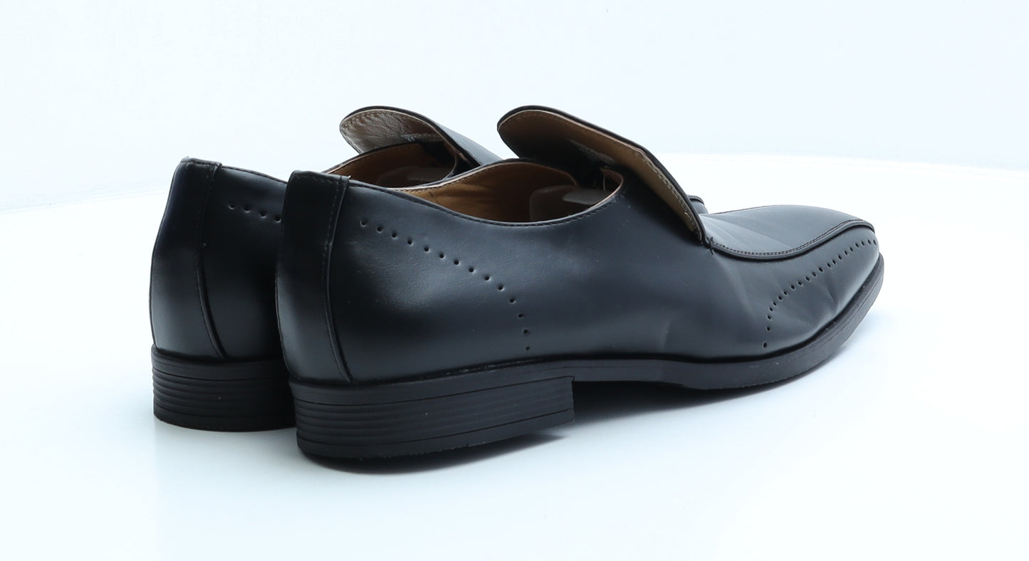Primark Mens Black Leather Loafer Casual UK 10 44 US 11