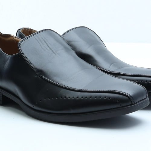 Primark Mens Black Leather Loafer Casual UK 10 44 US 11
