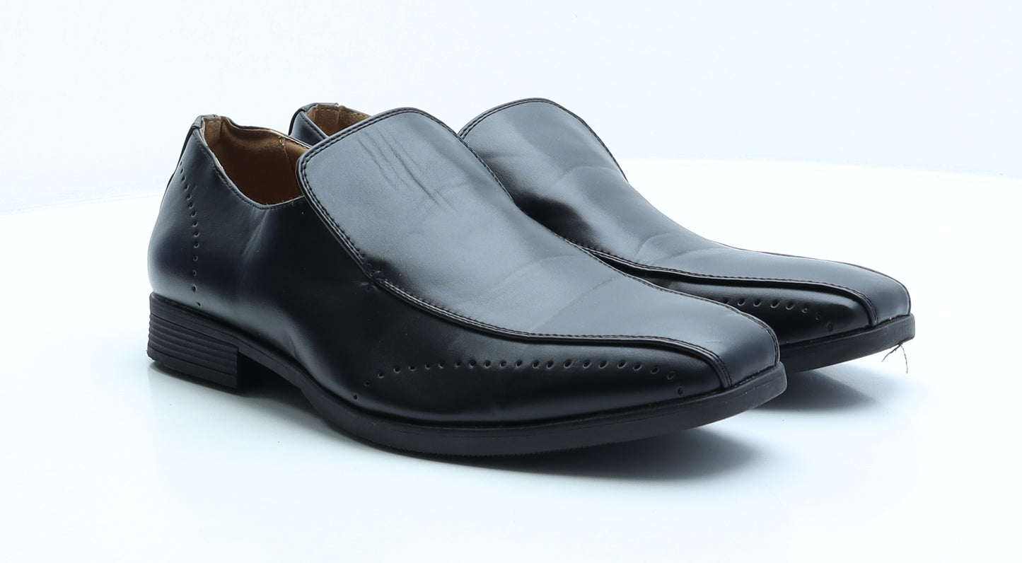 Primark Mens Black Leather Loafer Casual UK 10 44 US 11