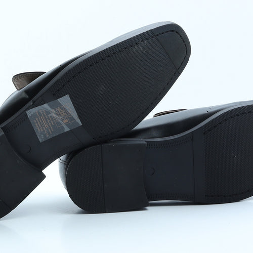 Primark Mens Black Leather Loafer Casual UK 10 44 US 11