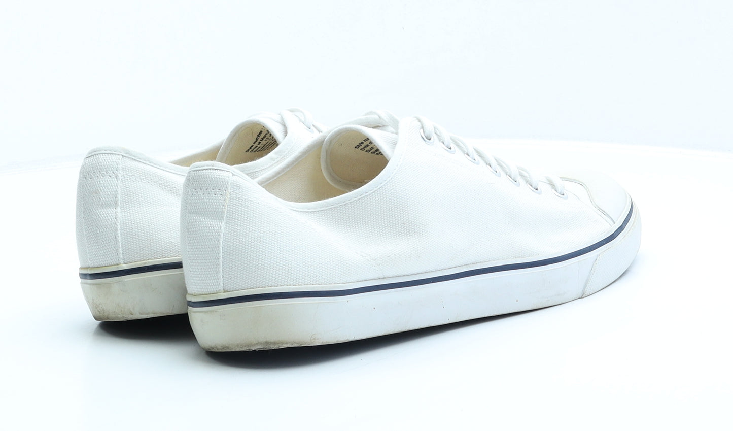 NEXT Mens White Fabric Trainer UK 12 47