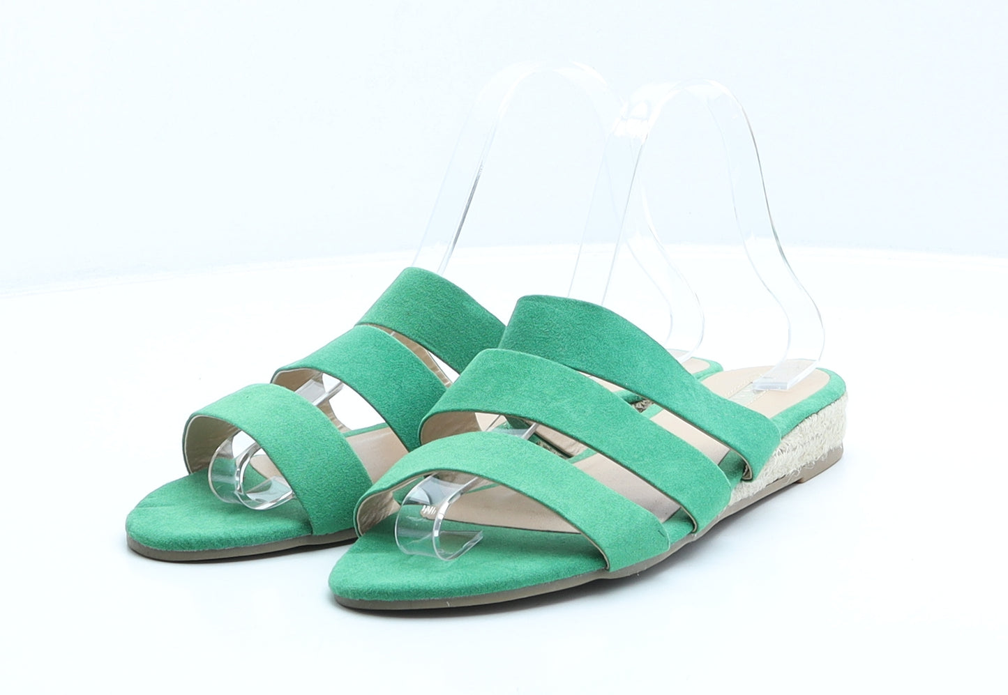 Primark Womens Green Suede Espadrille Sandal UK 5 38 US 7