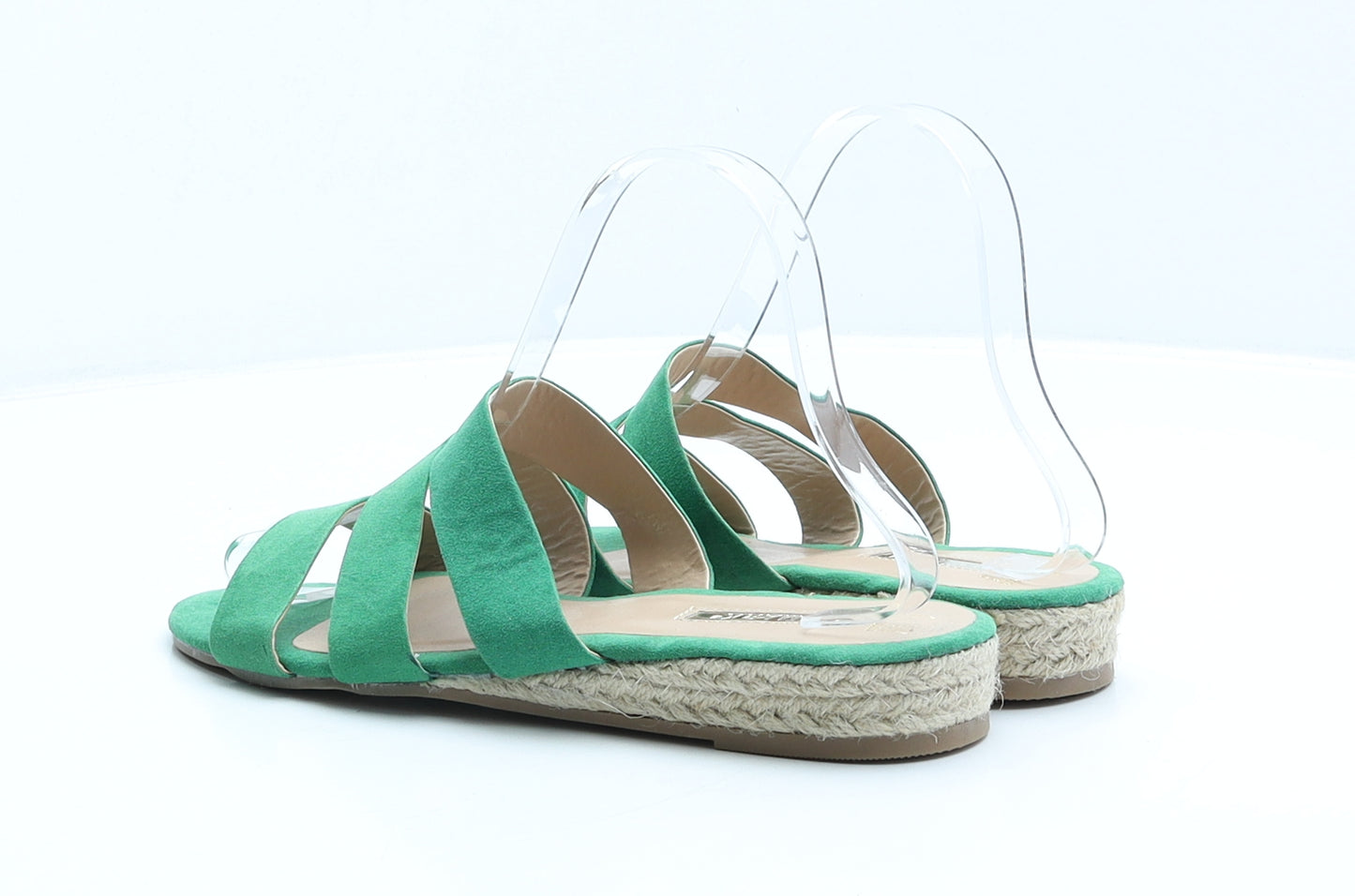 Primark Womens Green Suede Espadrille Sandal UK 5 38 US 7