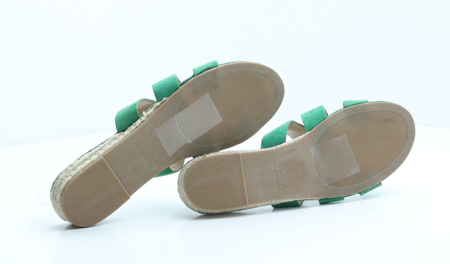 Primark Womens Green Suede Espadrille Sandal UK 5 38 US 7