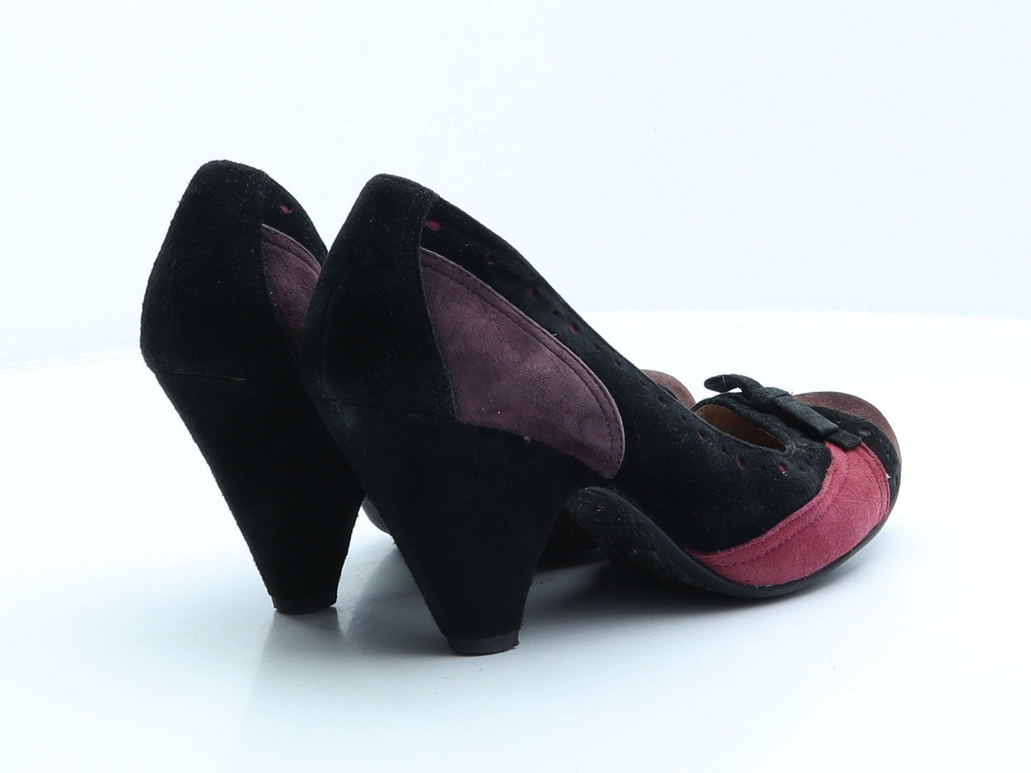 Per Una Womens Multicoloured Colourblock Leather Court Heel UK 7