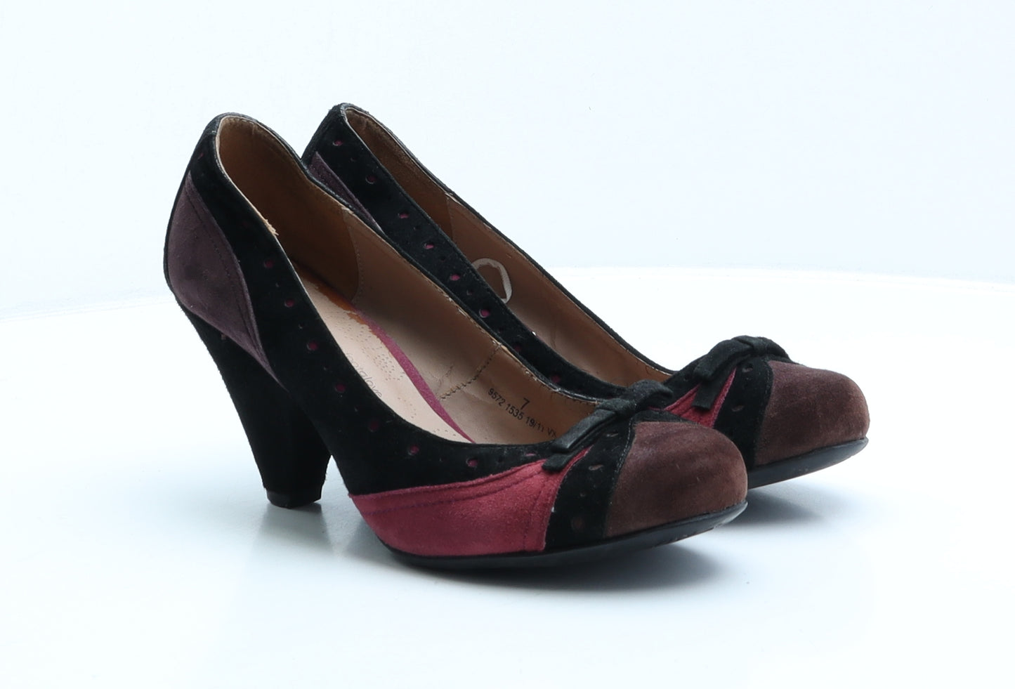 Per Una Womens Multicoloured Colourblock Leather Court Heel UK 7