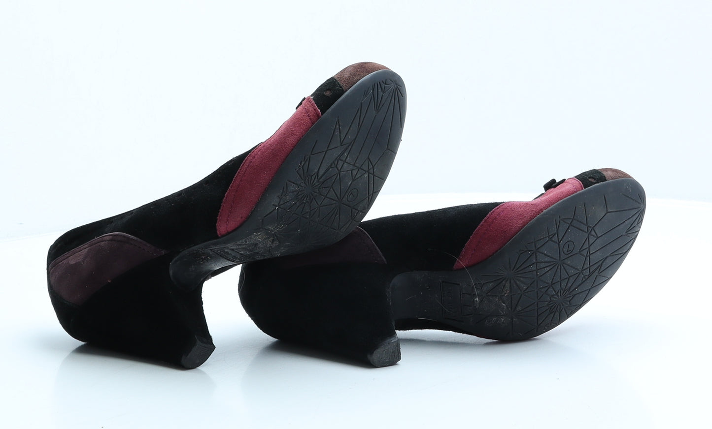 Per Una Womens Multicoloured Colourblock Leather Court Heel UK 7