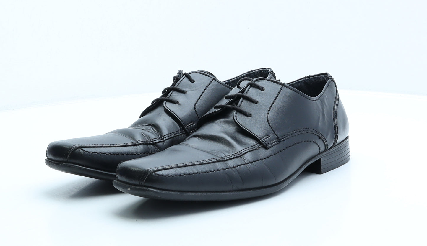 NEXT Mens Black Leather Derby Dress UK 8 42