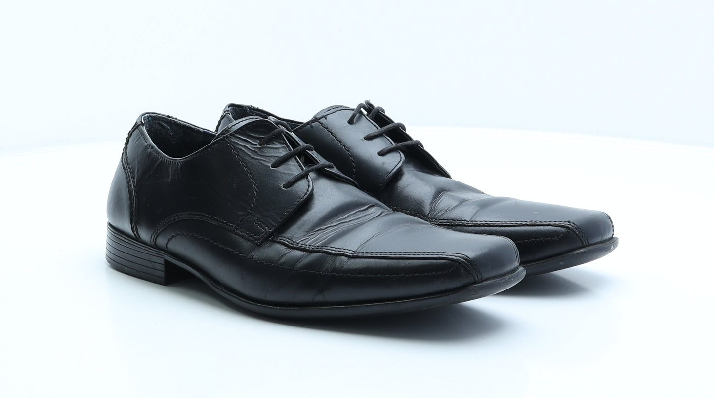 NEXT Mens Black Leather Derby Dress UK 8 42