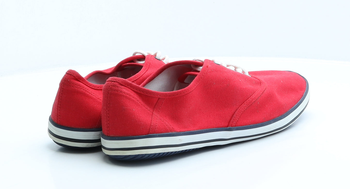 George Mens Red Fabric Trainer UK 10.5 44