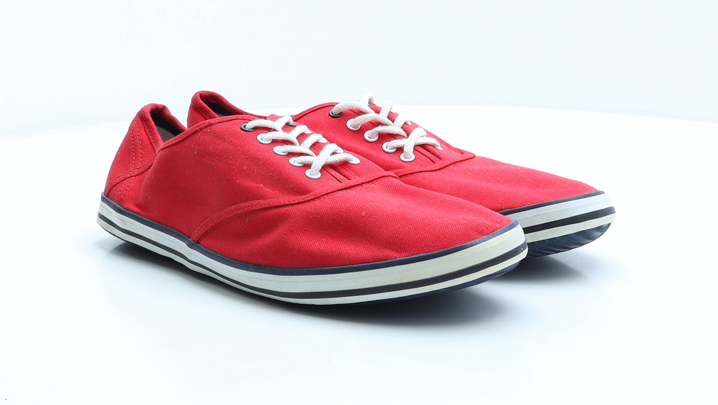 George Mens Red Fabric Trainer UK 10.5 44