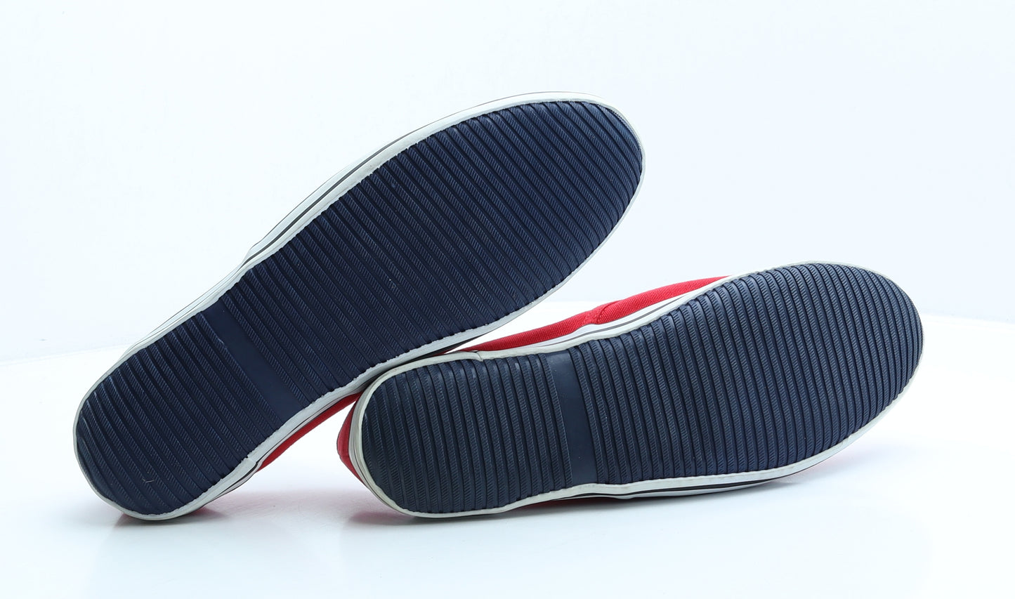 George Mens Red Fabric Trainer UK 10.5 44