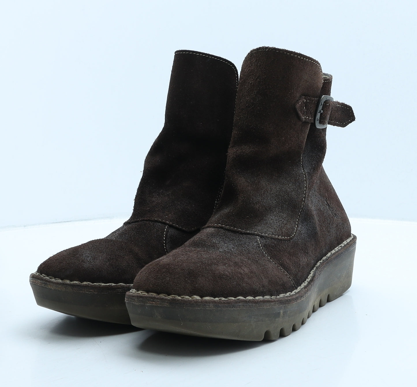 FLY London Womens Brown Suede Bootie Boot UK 7 40