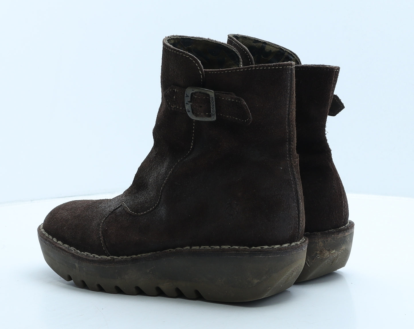 FLY London Womens Brown Suede Bootie Boot UK 7 40