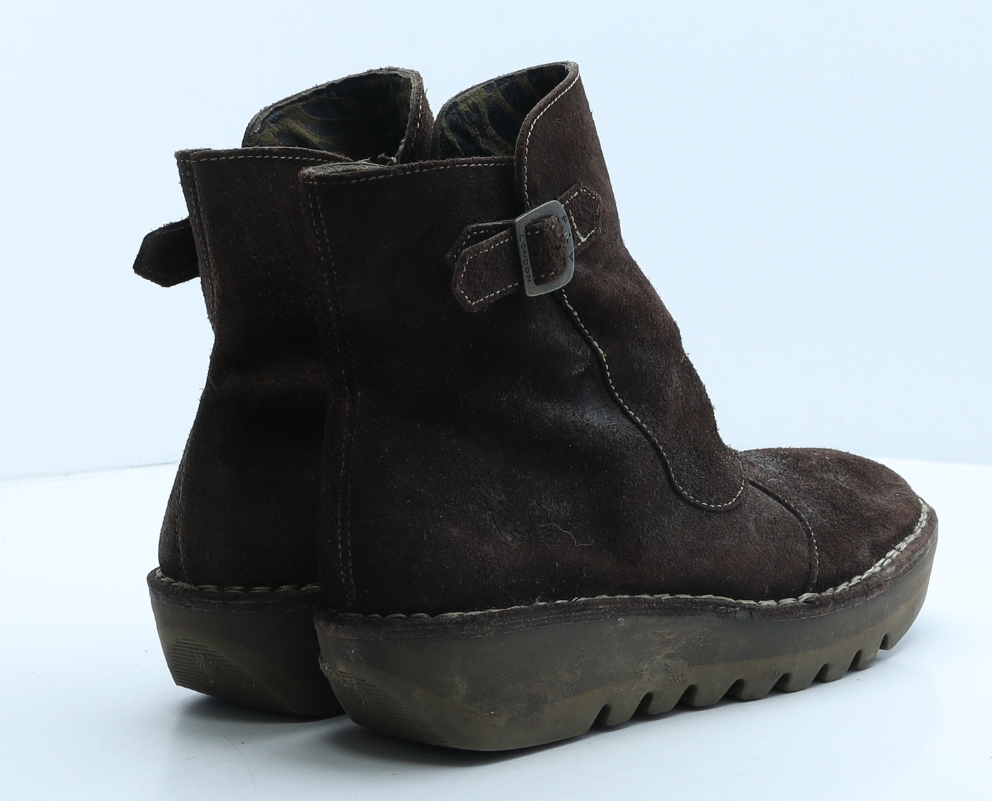 FLY London Womens Brown Suede Bootie Boot UK 7 40