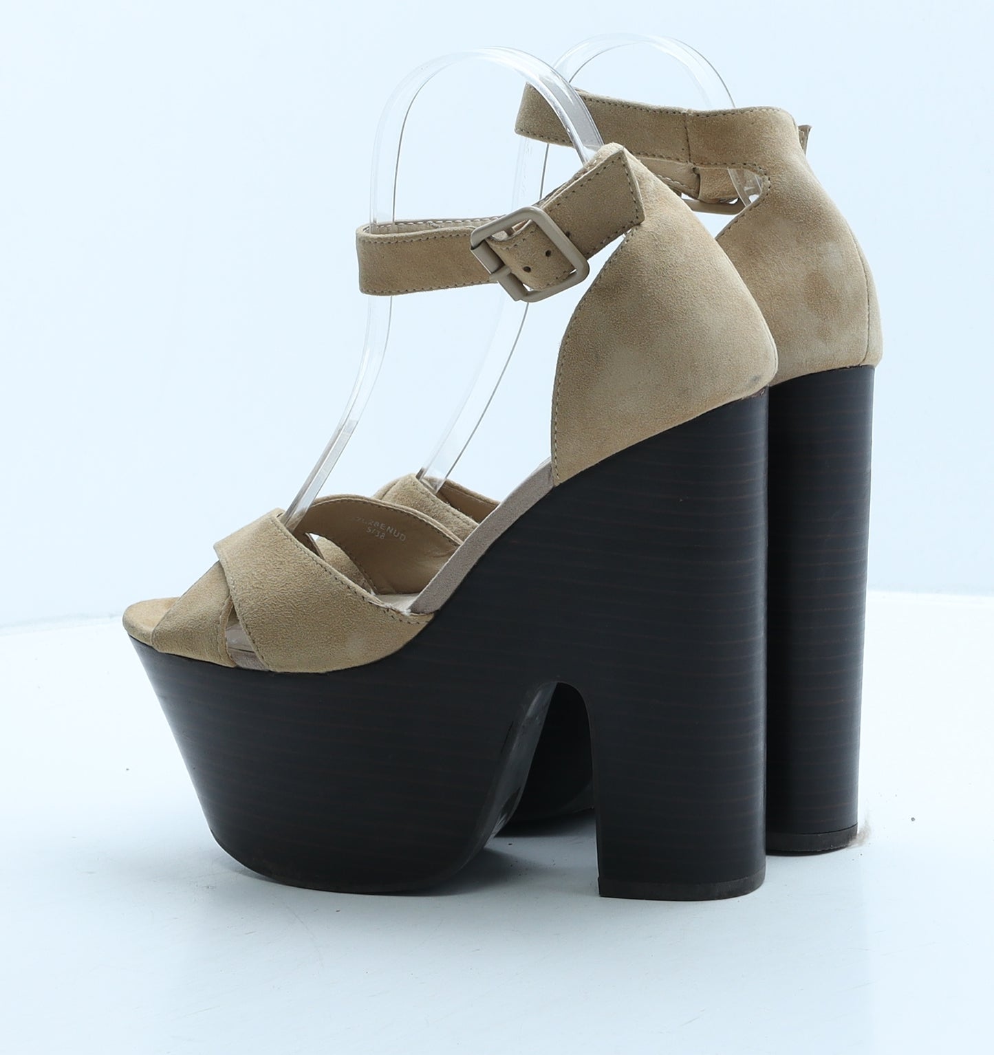 Topshop Womens Brown Suede Platform Heel UK 5