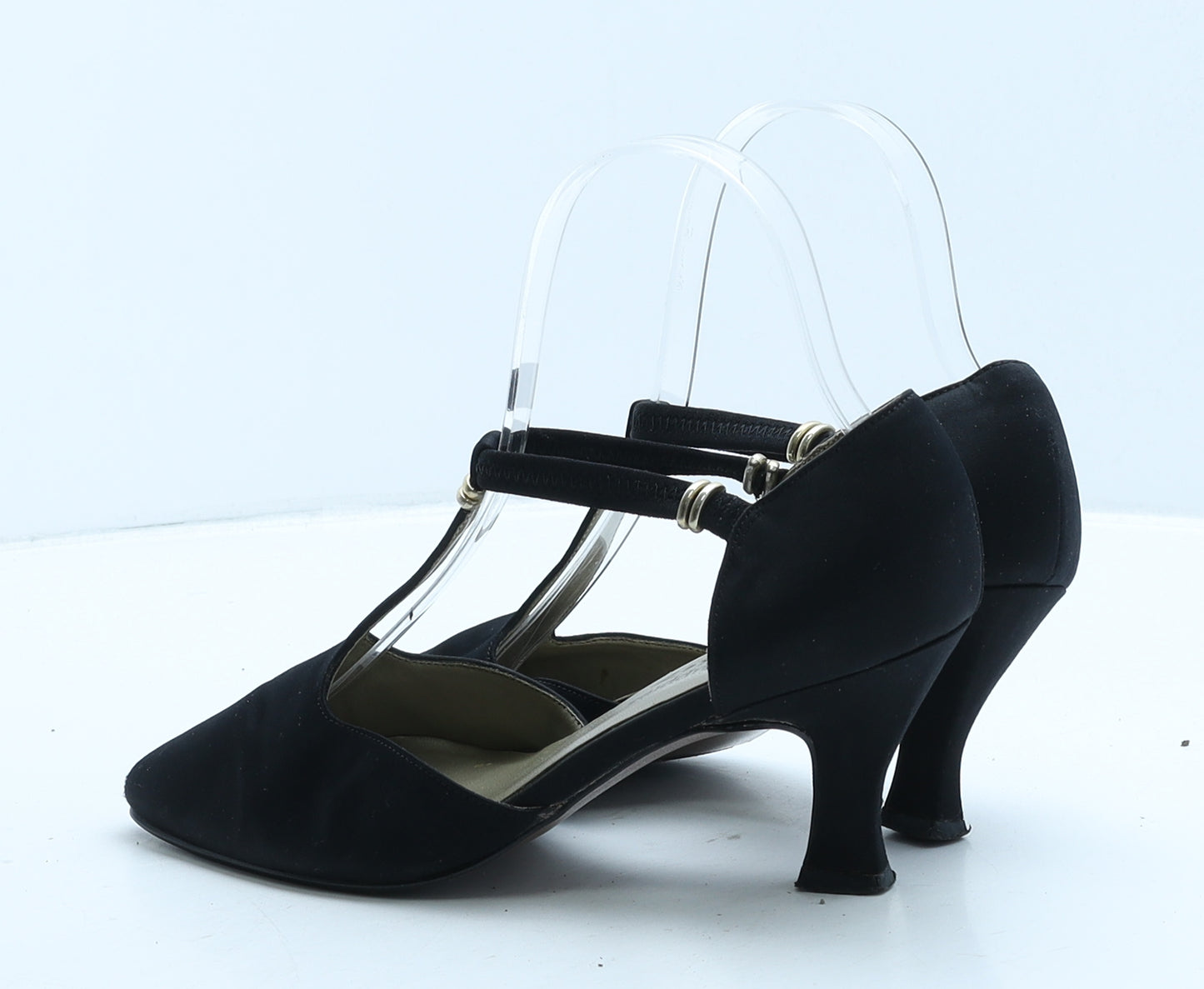 Hush Puppies Womens Black Fabric Strappy Heel UK 3