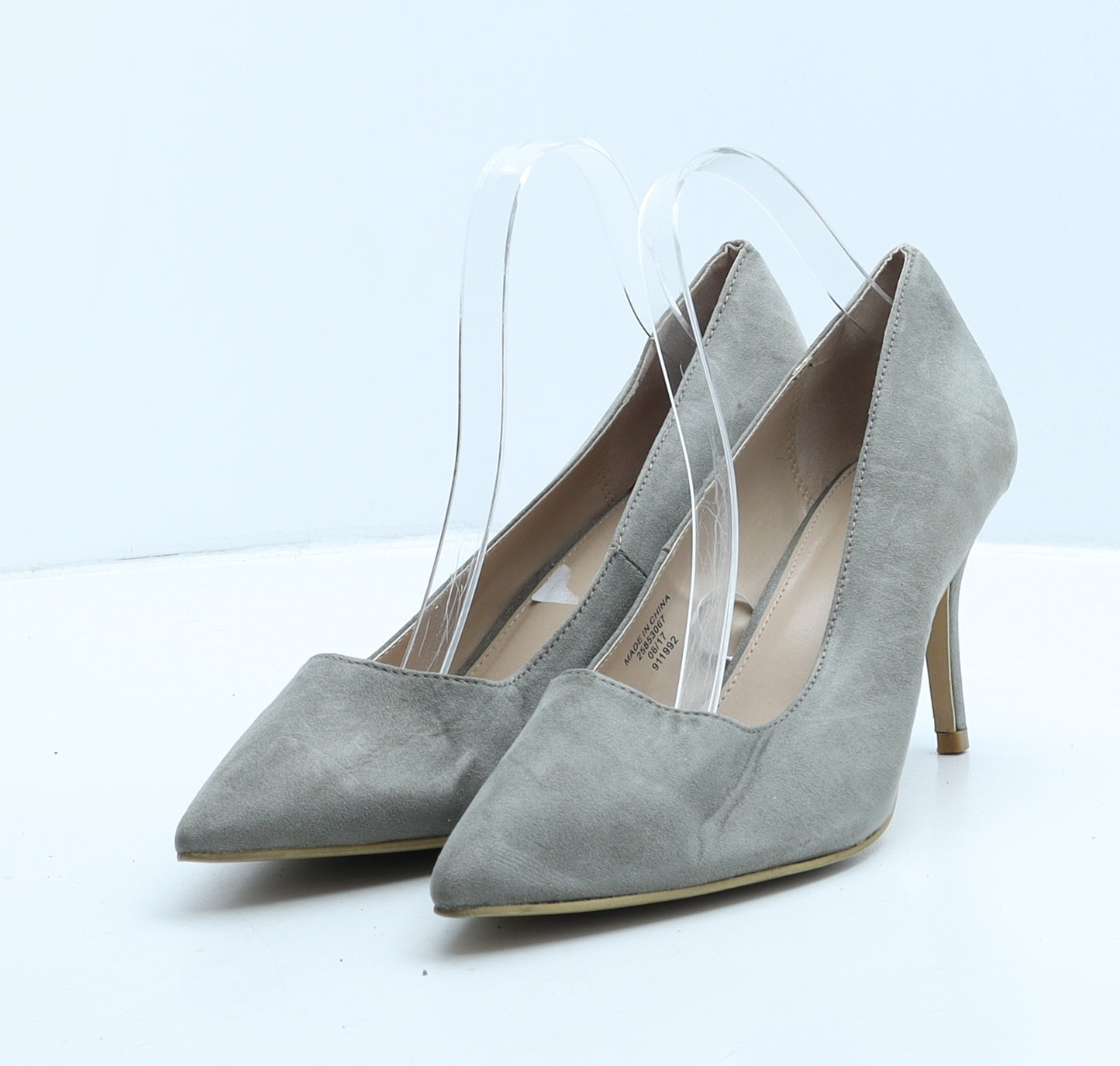 Peacocks Womens Grey Suede Court Heel UK 8 41