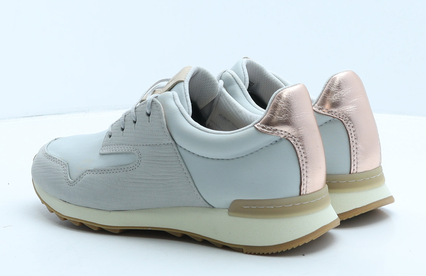 Clarks Womens Blue Fabric Trainer UK 6 39.5