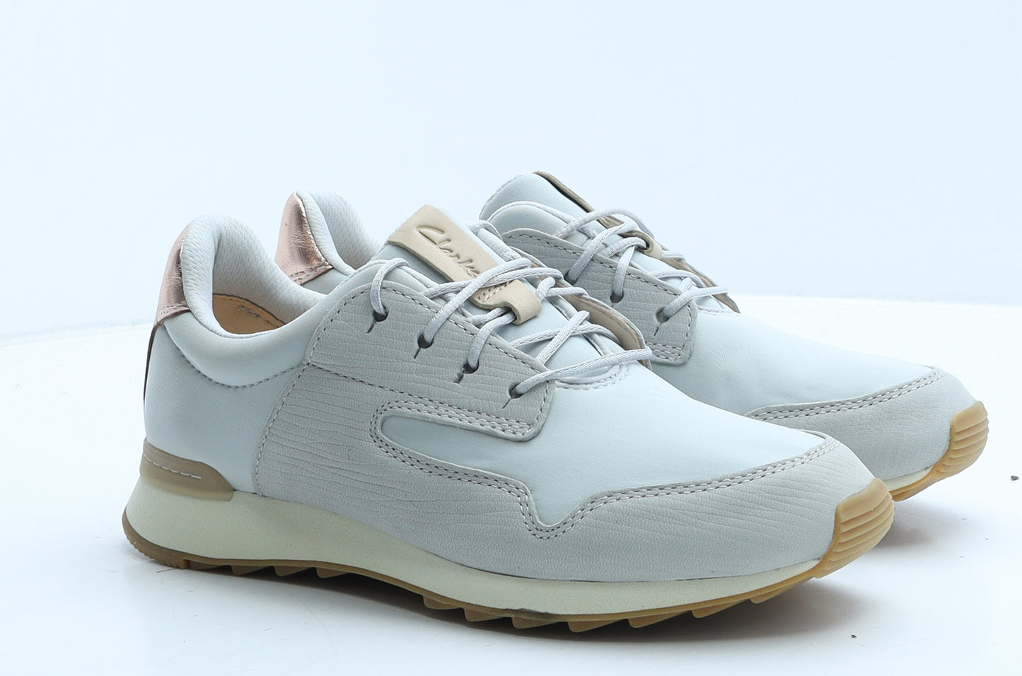 Clarks Womens Blue Fabric Trainer UK 6 39.5