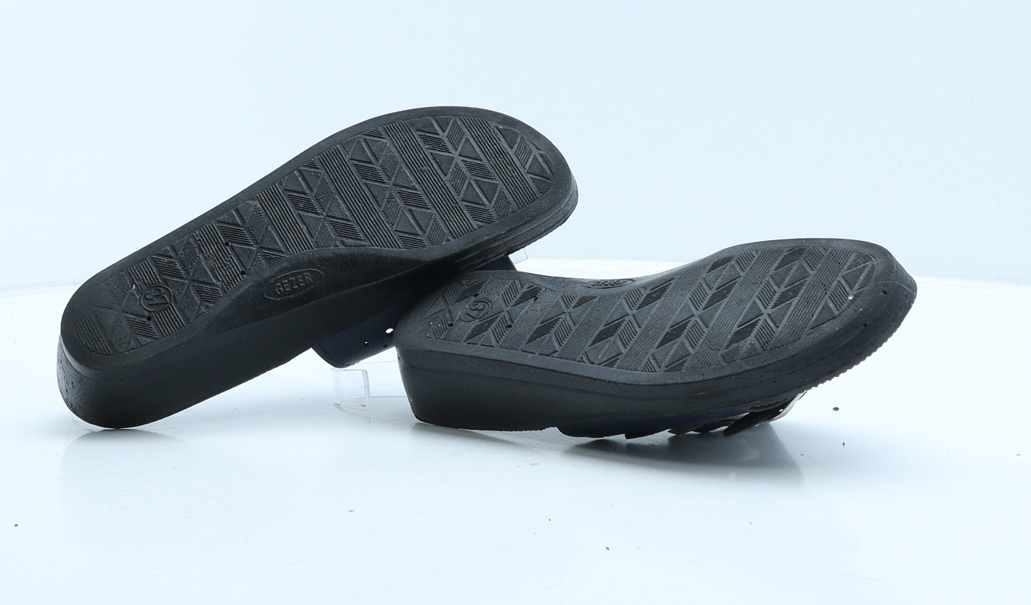 Gezer Womens Blue Leather Slider Slipper UK 4 37