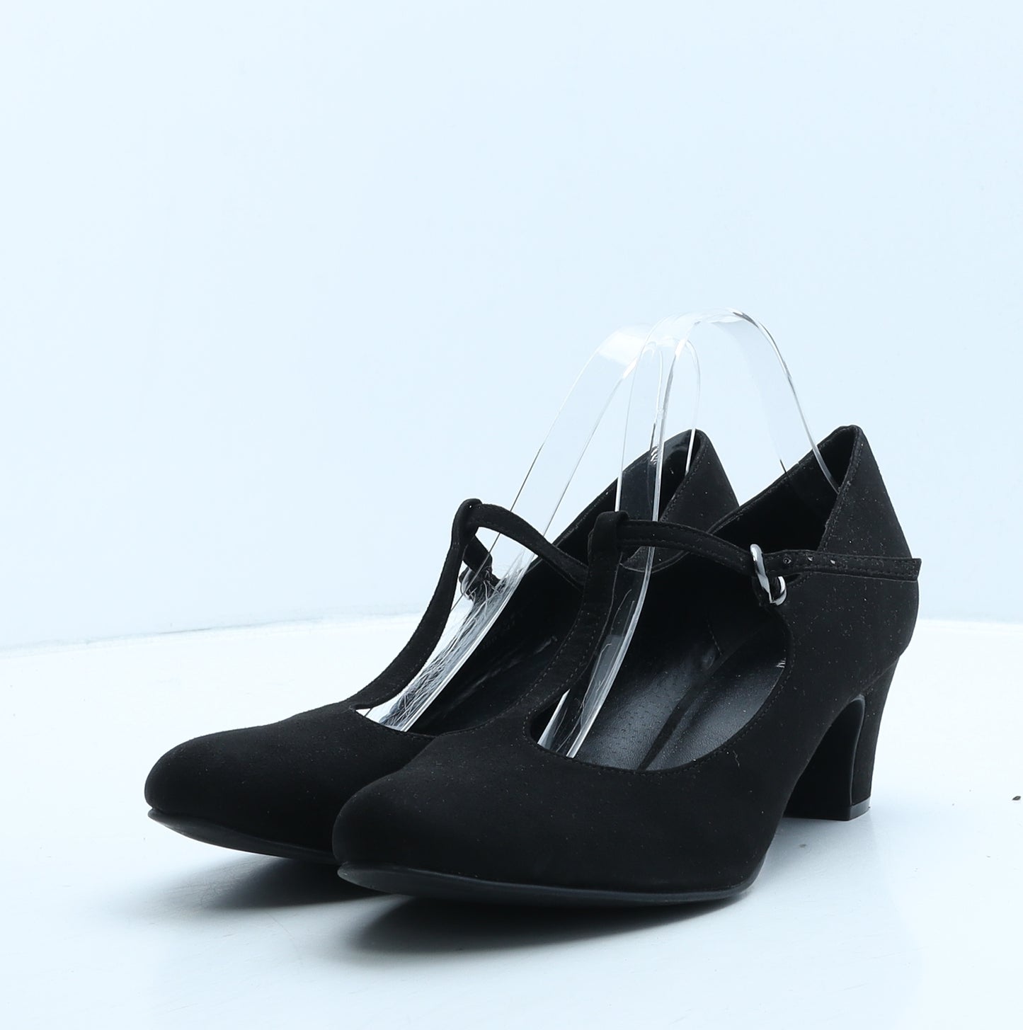 Graceland Womens Black Suede Strappy Heel UK 9 42