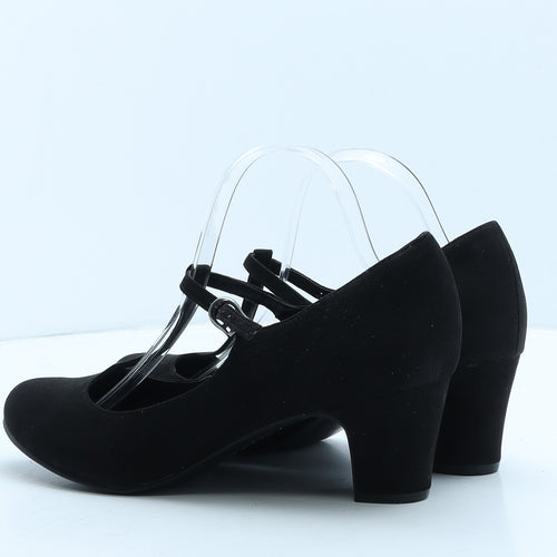 Graceland Womens Black Suede Strappy Heel UK 9 42