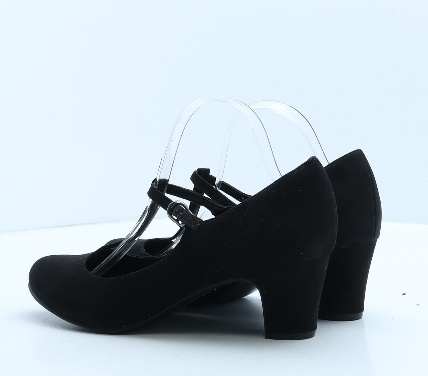 Graceland Womens Black Suede Strappy Heel UK 9 42