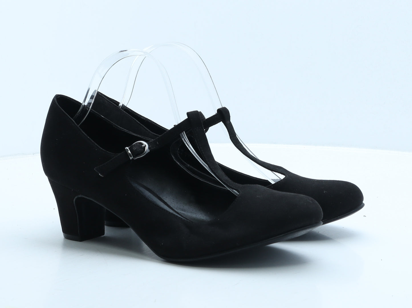 Graceland Womens Black Suede Strappy Heel UK 9 42