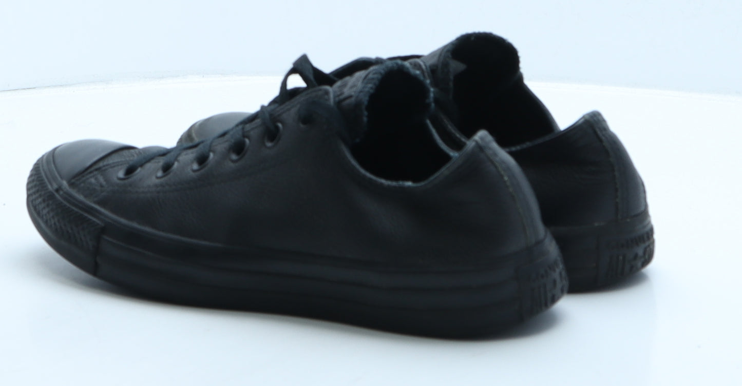 Converse Womens Black Leather Trainer UK 6.5 39.5