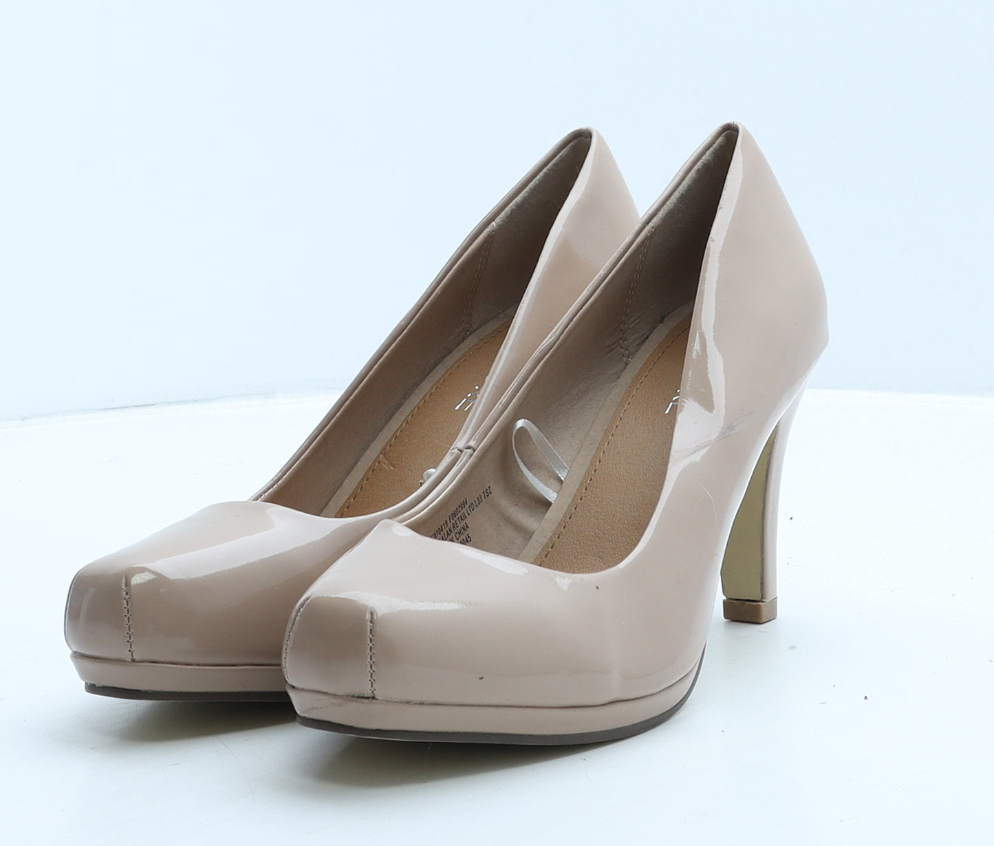 Fiore Womens Beige Vinyl Court Heel UK 6 39