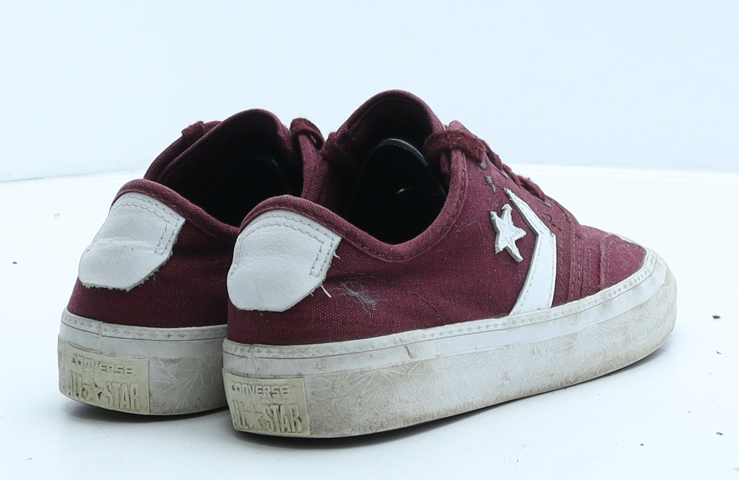 Converse Girls Red Fabric Trainer UK 4 37