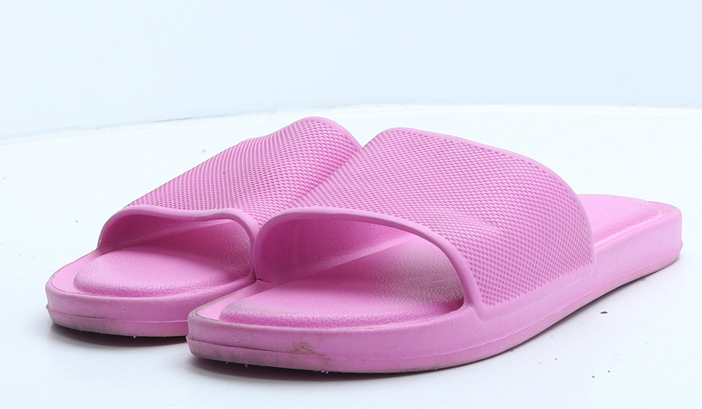 Preworn Womens Pink Rubber Slider Slipper UK 39