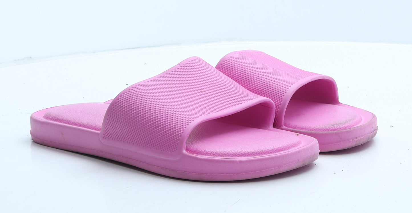 Preworn Womens Pink Rubber Slider Slipper UK 39