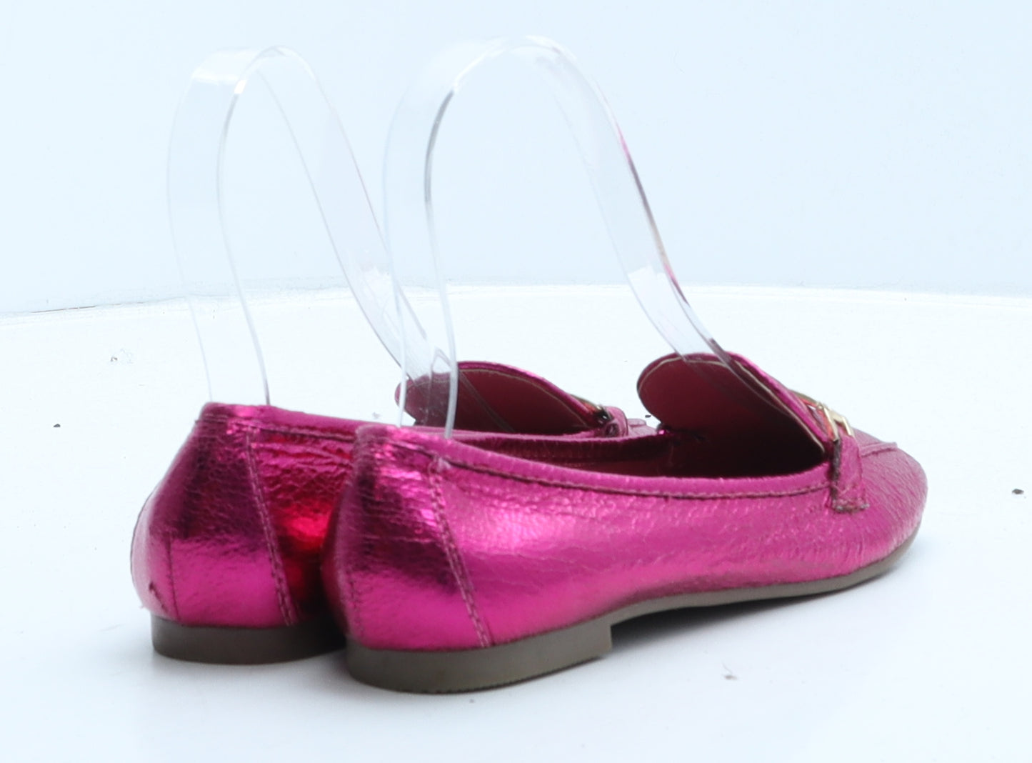 NEXT Girls Pink Leather Loafer Flat UK 13