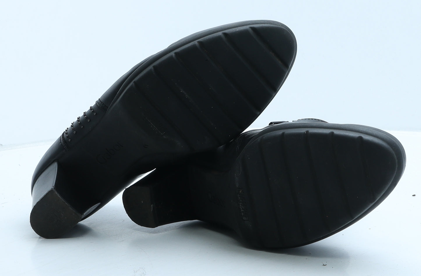 Gabor Womens Black Leather Bootie Boot UK 6