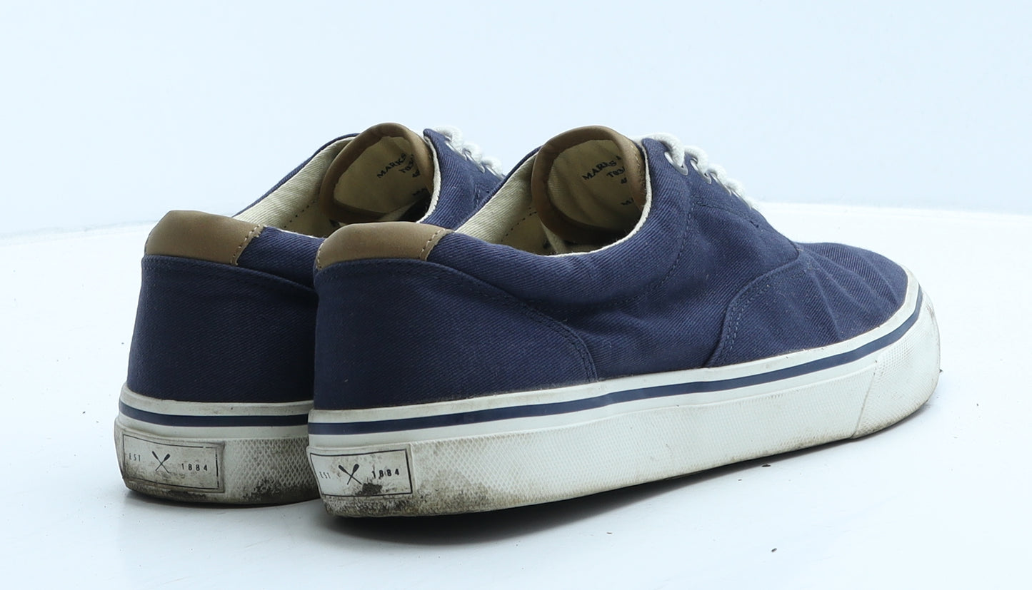 Marks and Spencer Mens Blue Fabric Trainer UK 9