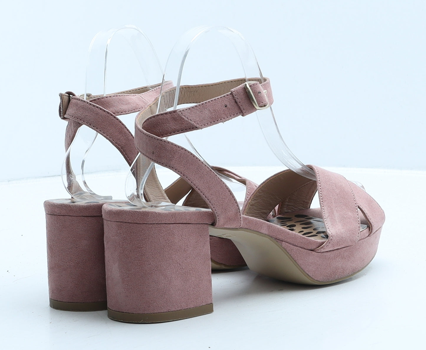 New Look Womens Pink Suede Strappy Heel UK 5 38