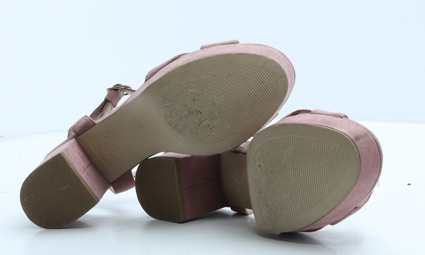 New Look Womens Pink Suede Strappy Heel UK 5 38