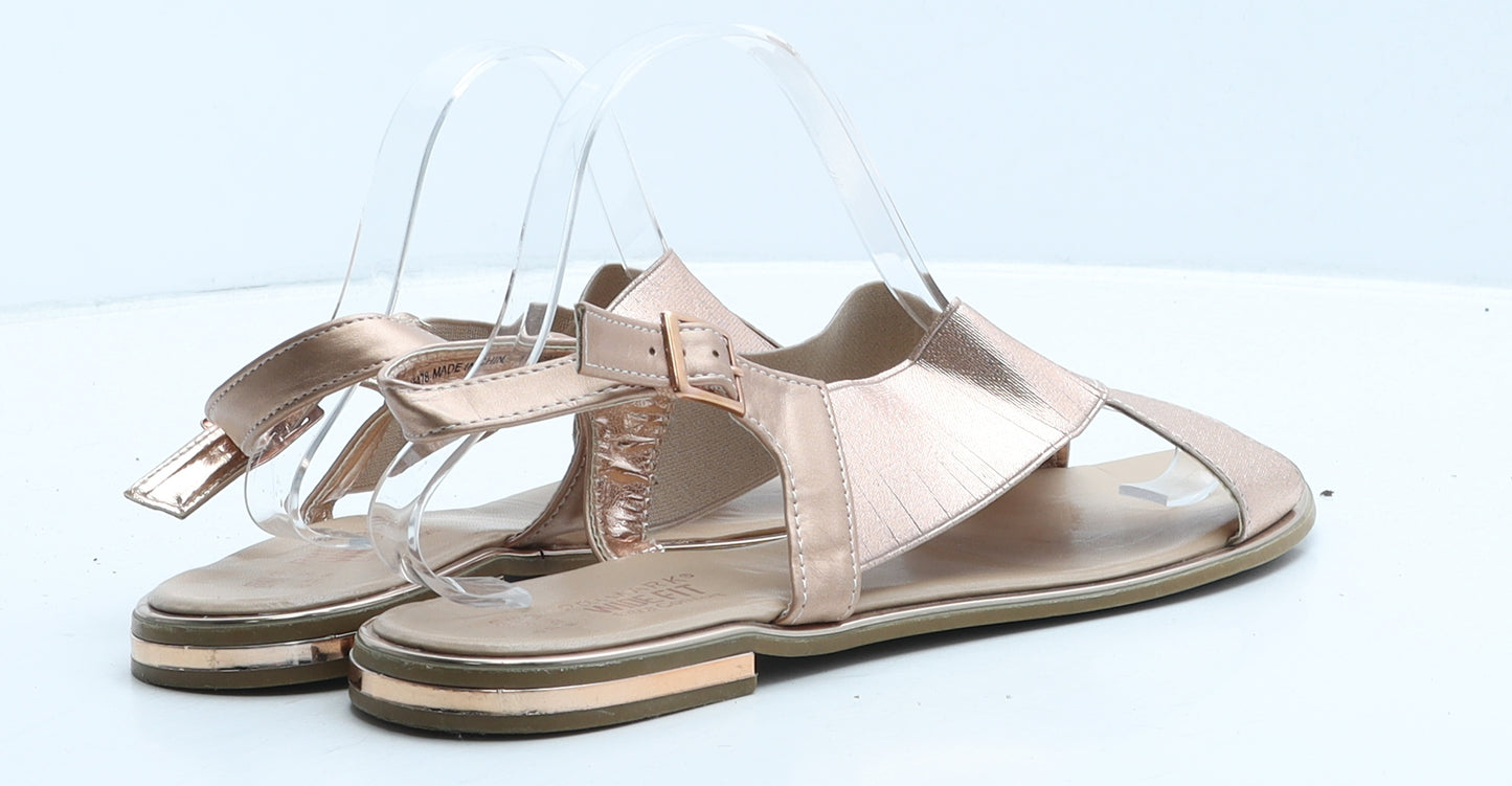 Primark Womens Gold Elastane Slingback Sandal UK 8 41