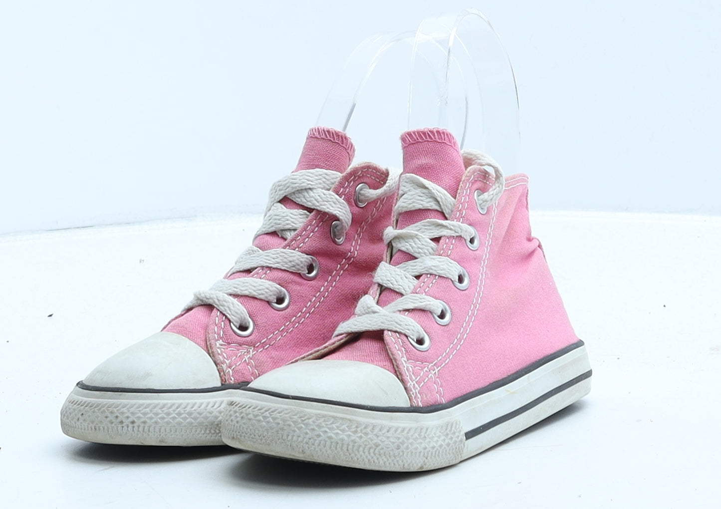 Converse Girls Pink Fabric Trainer UK 8