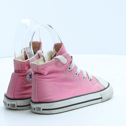 Converse Girls Pink Fabric Trainer UK 8
