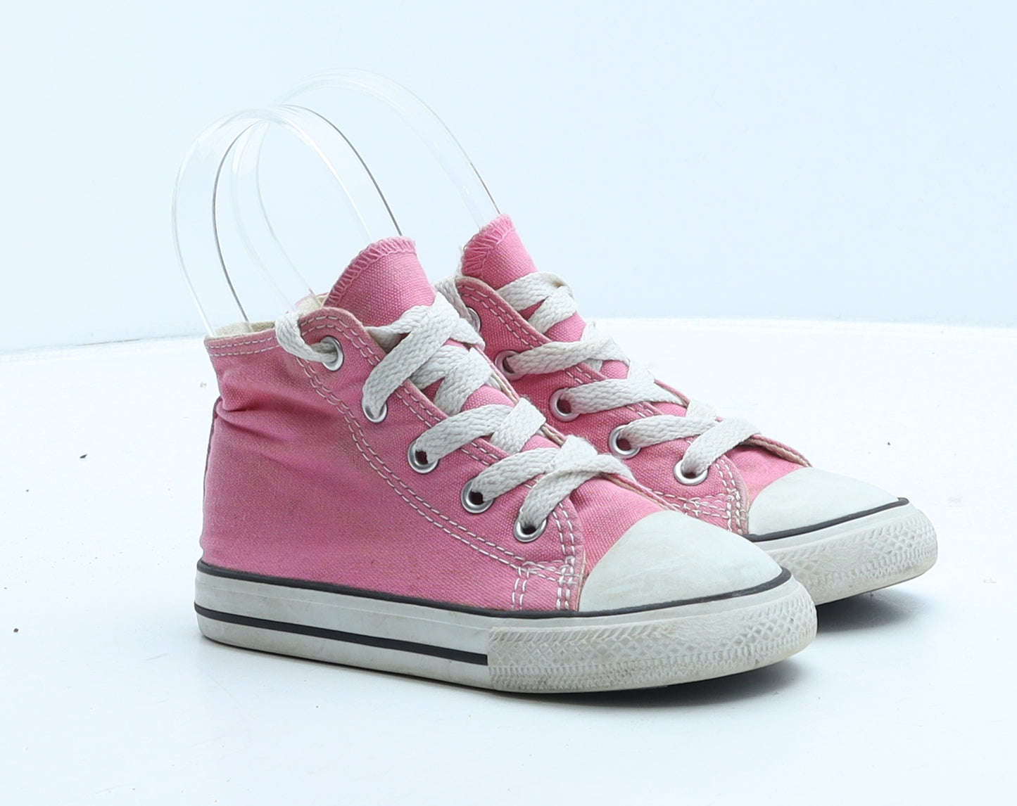 Converse Girls Pink Fabric Trainer UK 8