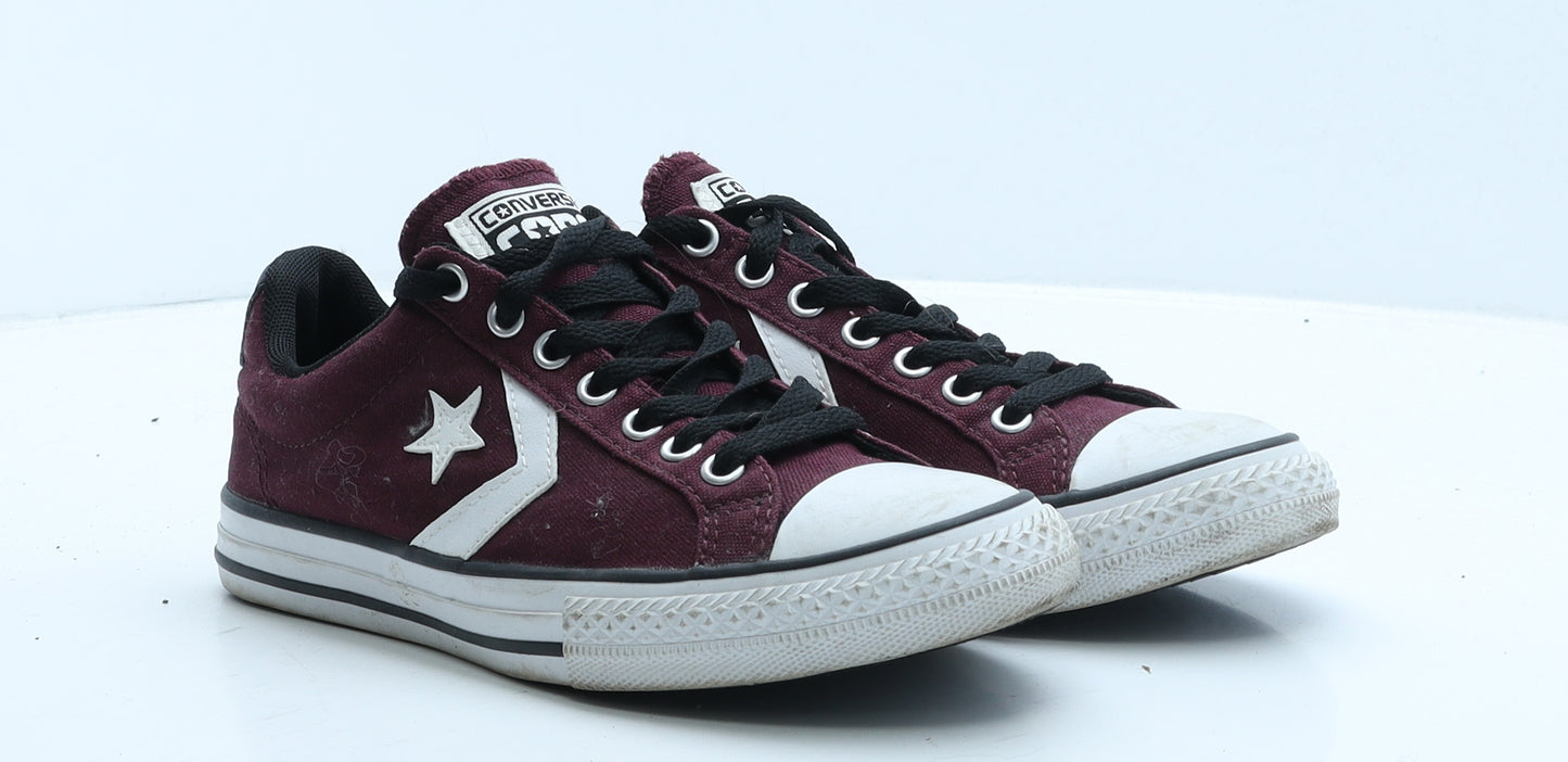 Converse Womens Red Fabric Trainer UK 4.5