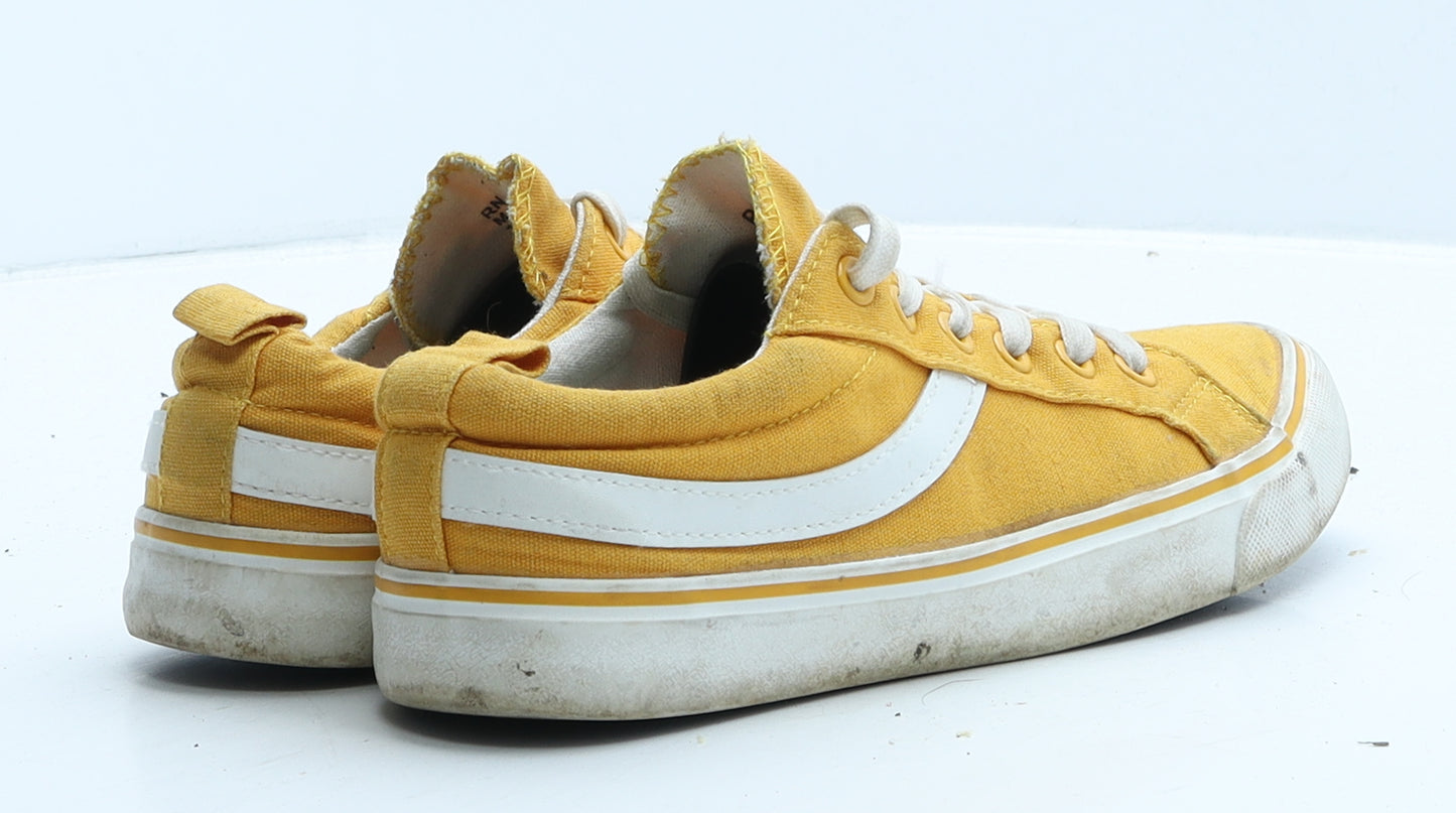 Primark Womens Yellow Fabric Trainer UK 4 37