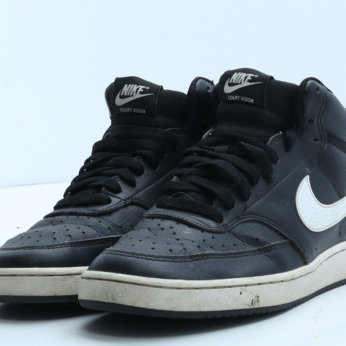 Nike Mens Black Geometric Leather Trainer UK 7 41