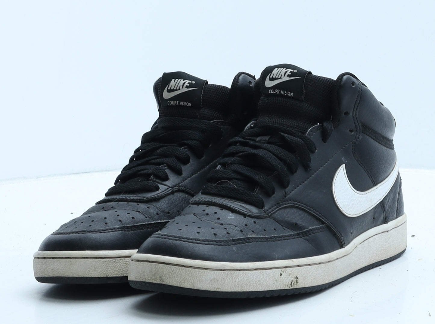 Nike Mens Black Geometric Leather Trainer UK 7 41