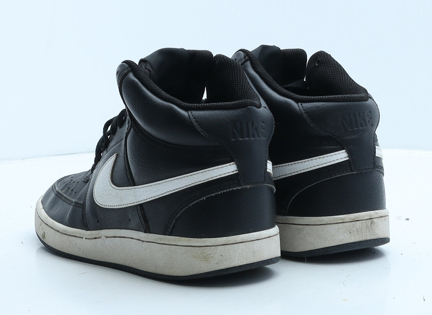 Nike Mens Black Geometric Leather Trainer UK 7 41