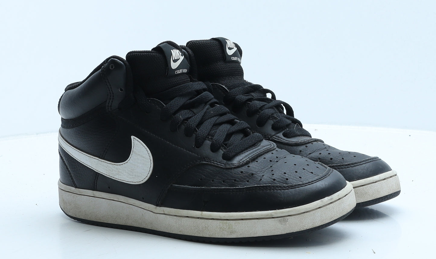 Nike Mens Black Geometric Leather Trainer UK 7 41